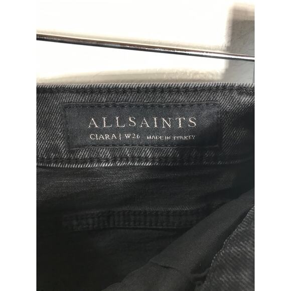 AllSaints Jeans Ciara High Waist Bootcut Charcoal Gray Denim Women 26 / 2 - Picture 6 of 12